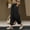 Black women's elastic waist cargo pants a1, variant on Women's Elastic Waist Harem Cargo Pants Casual Loose Fit Ankle Length with Pockets Drawstring Joggers Streetwear Travel Work Trousers, White S
