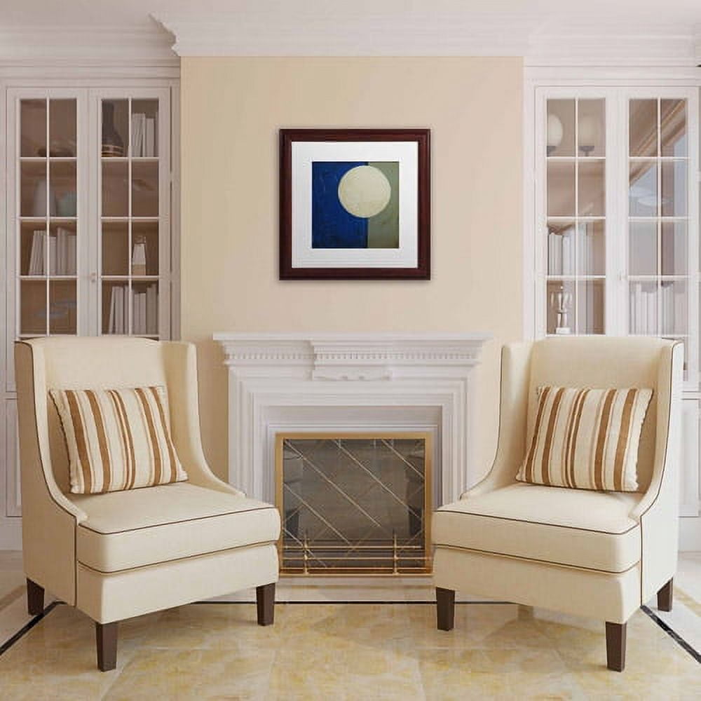 Trademark Fine Art "Moon Rotation" Canvas Art by Nicole Dietz, White Matte/Wood Frame