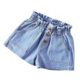thumbnail image 2 of Toddler Baby Girls Casual Denim Shorts Summer High Waisted Jeans Short, 2 of 4
