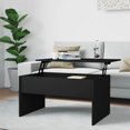 thumbnail image 1 of vidaXL Coffee Table Black 80x50.5x41.5 cm Engineered Wood, 1 of 5