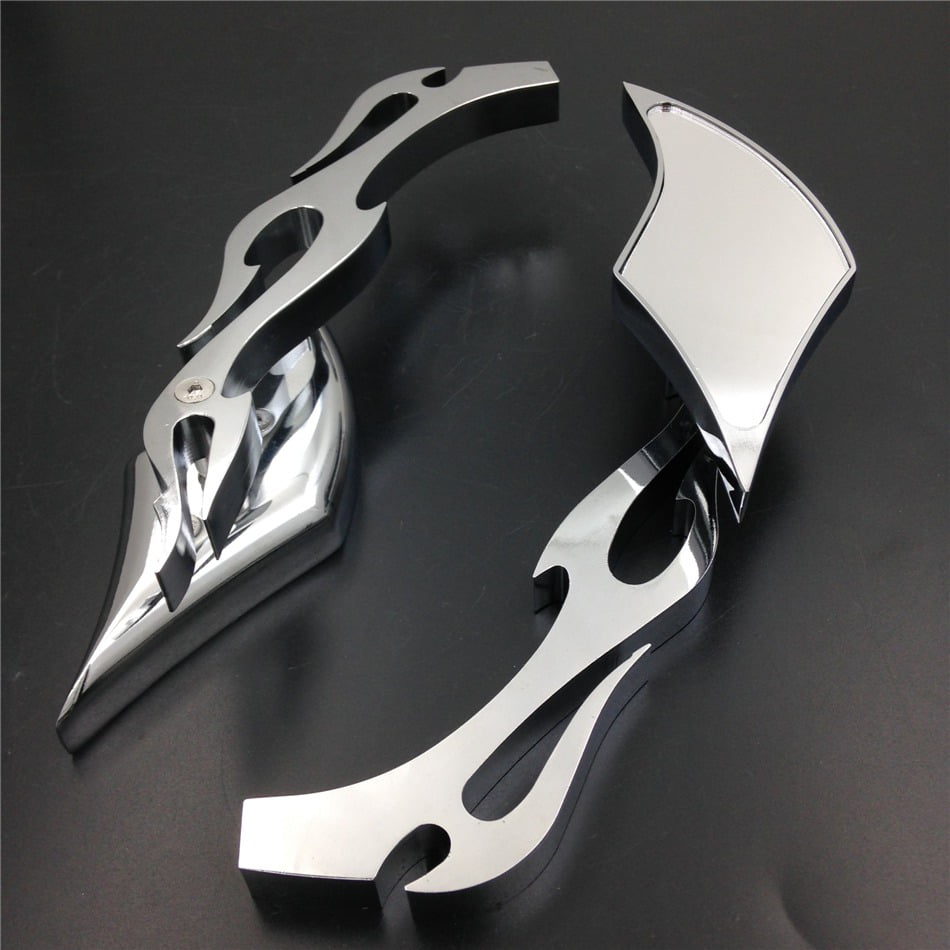Black Side Mirrors For Harley Softtail Slim Fat Boy Heritage Softail Classic Del