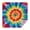 Rainbow Tie Dye, variant on Rainbow Tie Dye Mandala Pattern Square Tablecloth,Waterproof Square Table Cover,Wipeable Spillproof Washable Table Cover for Home Kitchen Party Decor 42"X42"(107x107cm)
