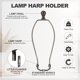 thumbnail image 3 of Uxcell 1 Set 10"  Lamp Shade Harp Holder, Heavy Duty Detachable Lampshade Brackets with 1.46" Height Solid Metal Finial Shade Holder for Table and Floor Lamps, Bronze/Brown, 3 of 7