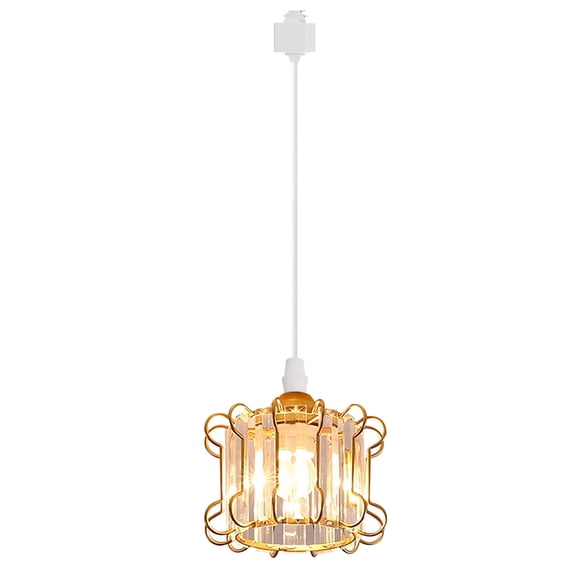 Kiven H-Type track lighting pendants, h track pendant lights with Crystal Lampshade,Modern Decorative Track Lighting Fixture for Hallway Restaurant Kitchen Island Cafe XDD362