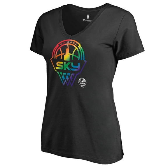 Women's Black Chicago Sky Team Pride V-Neck T-Shirt