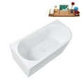 thumbnail image 6 of 63" Streamline G-67-274-WH Soaking Glossy White Freestanding Tub and Tray With Internal Drain in Glossy White, 6 of 14