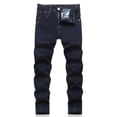 thumbnail image 4 of Boy's Skinny Ripped Jeans Destroyed Distressed Stretch Slim Fit Denim Pants Navy 13 Y-14 Y, 4 of 7
