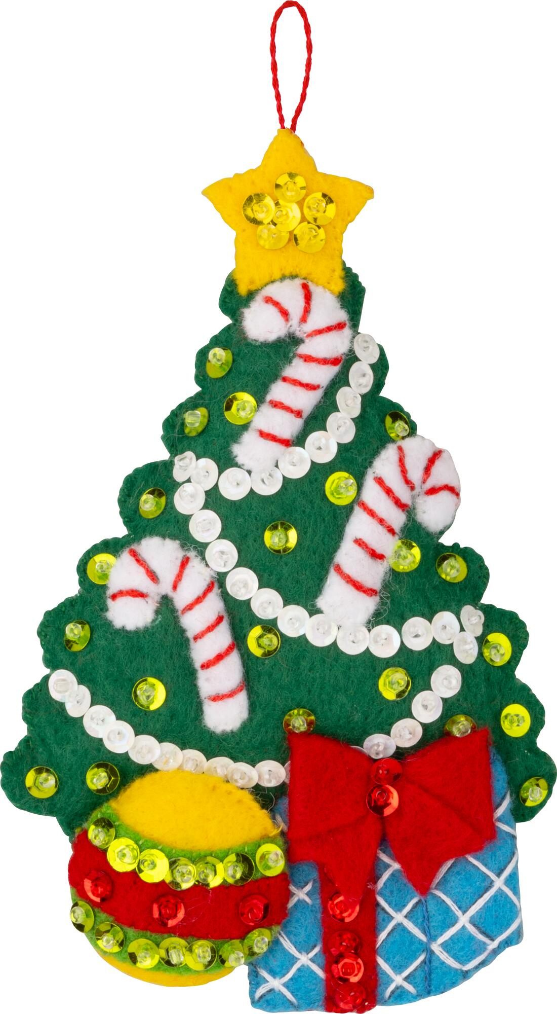 Bucilla Christmas Tree Surprise 18 in Multicolor Felt Stocking Kit