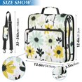 thumbnail image 2 of FORMRS Zipper Binder with Shoulder Strap 2-inch Ring 500 Sheet Capacity File Bag, White Flower, 2 of 5