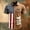 Brown, variant on Mens Split American Flag Print Button Up Shirt 1776 2026 USA Patriotic Short Sleeve Summer Casual Shirt White S