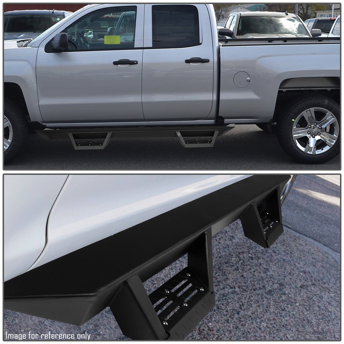 DNA Motoring 3" Chrome Side Step Nerf Bars Running Boards for 2015-2020 Ford F150 Super Cab