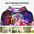 thumbnail image 5 of Harley Quinn Film Sweatshirt For Womens Fashion Hoodies Pullover Athletic Daily Hoody Hooded Clothing Gift Small, 5 of 7