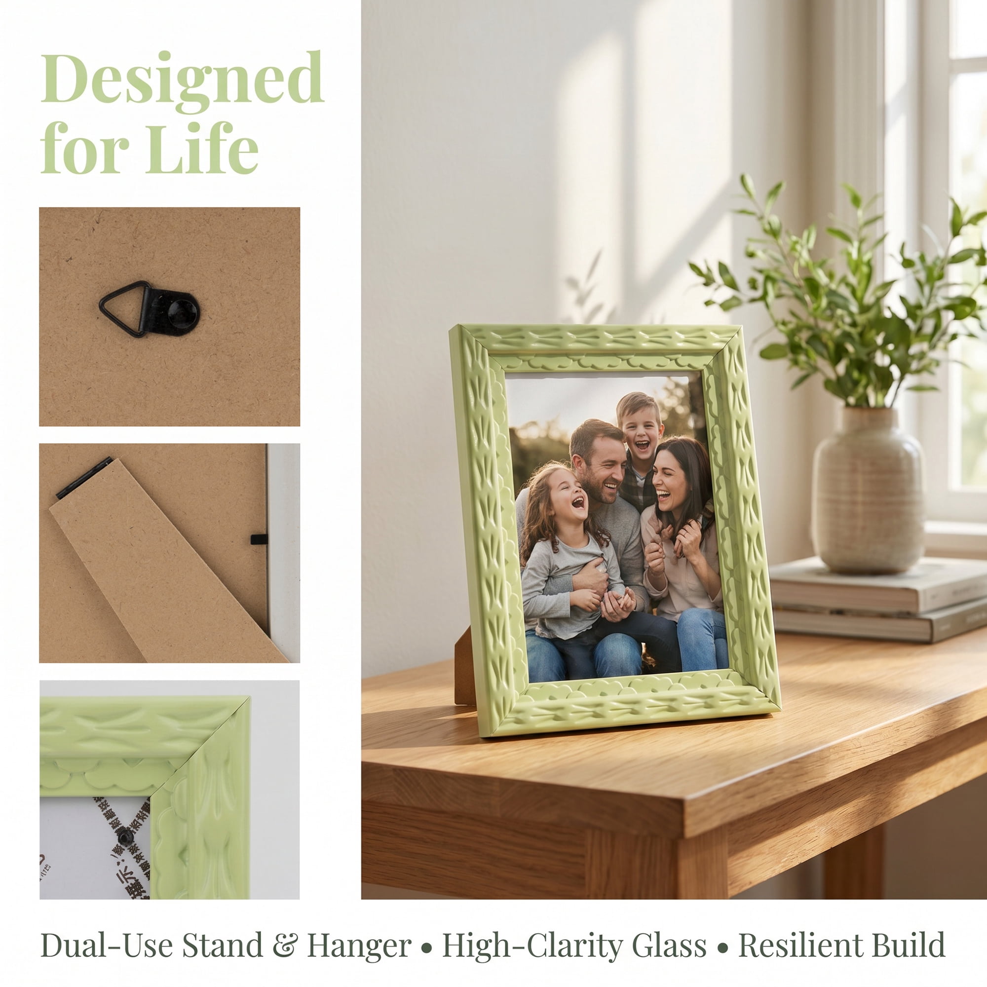 Unique Bargains Dopamine Colorful Funky Picture Frame Green 4" x 5"