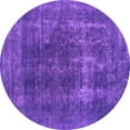 thumbnail image 1 of Ahgly Company Indoor Round Oriental Purple Industrial Area Rugs, 8' Round, 1 of 4
