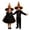 Gold, variant on EliteGoogv Kids Halloween Witch Hat Wide Brim Pointed Hat Printed Pattern Mesh Decor Party Hat for Children