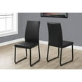 thumbnail image 1 of Monarch Specialties Dining Chair, Set Of 2, Side, Upholstered, Kitchen, Dining Room, Pu Leather Look, Metal, Black, Contemporary, Modern, 1 of 3