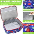 thumbnail image 6 of Bento Lunch Box with 4 Compartments, Insulated lunch Bag, Stainless Steel Insulated Water Bottle, Ice Pack & Utensils Set, Construction Trucks, 6 of 9
