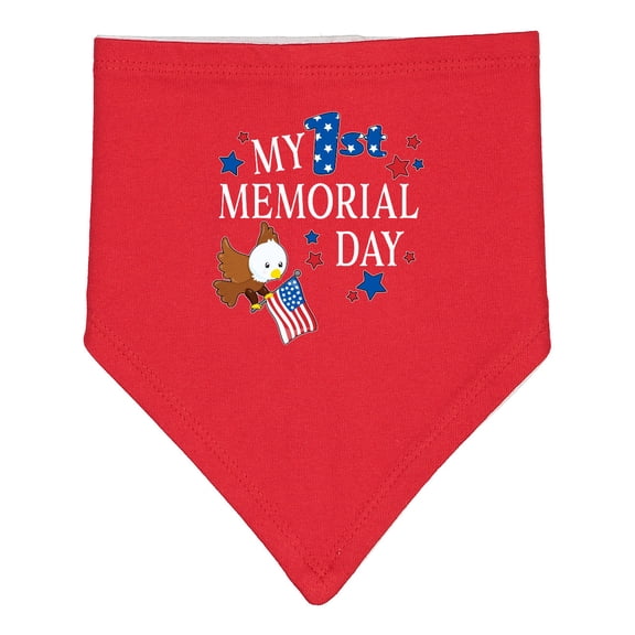 Inktastic My First Memorial Day Eagle Baby Bandana Bib