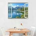 thumbnail image 2 of Canvas Print Wall Art Window View of Green Mountain Village Nature Wilderness Photography Realism Rustic Colorful Relax/Calm Ultra for Living Room, Bedroom, Office, 2 of 6