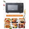 thumbnail image 2 of COMMERCIAL CHEF Microondas de 0.6 pies cúbicos con 6 niveles de potencia, microondas pequeño con mango de agarre, microondas de encimera de 700 W con temporizador de 30 minutos y controles mecánicos d, 2 of 5