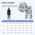 thumbnail image 4 of Disketp Butterfly for Pajamas Set Long Sleeve Sleepwear Mens Button Down Nightwear Pj Sets-X-Large, 4 of 7