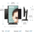 thumbnail image 2 of BenQ GW2490T - Monitor de computadora de 24 Pulgadas, 100 Hz, FHD 1920 x 1080p, IPS | Tecnología de Cuidado de los Ojos, luz Azul Baja, antideslumbrante, Brillo Adaptable, Altura e inclinación, 2 of 5