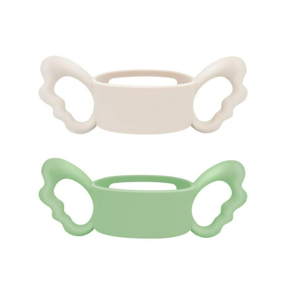 Baby Bottle Handles - Silicone Bottle Handles Only Wide-Neck Bottle and Other Dia 6-7cm Wide-Neck Bottle for Baby Gripping (Pink Blue)