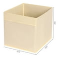 thumbnail image 4 of Unique Bargains Fabric Storage Cube Storage Bin Storage Basket Apricot 15*13*13in, 4 of 6