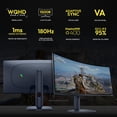 thumbnail image 2 of Monitor Gamer Curvo ALIENWARE 34" WQHD 180Hz 1ms VA HDMI DP Soporte Ajustable AW3425DWM Maxima Fluidez y Reaccion, 2 of 6