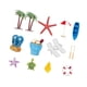 thumbnail image 2 of 15x Toppers de pasteles de playa de verano Decoraciones de pastel hawaianas Regalos Decoración portátil de cupcakes para favores de fiesta de, 2 of 9