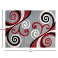 thumbnail image 5 of Masada Rugs Area Rug Modern Contemporary Design 1100 Red Grey White Black (8 Feet X 10 Feet), 5 of 7