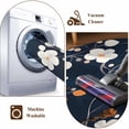 thumbnail image 6 of White Orange Flowers Area Rugs 4x6 ft Spring Pastoral Floral Washable Rug Non Slip Indoor Carpet Absorbent Floor Mat for Living Room Bedroom Dining Room, 6 of 9