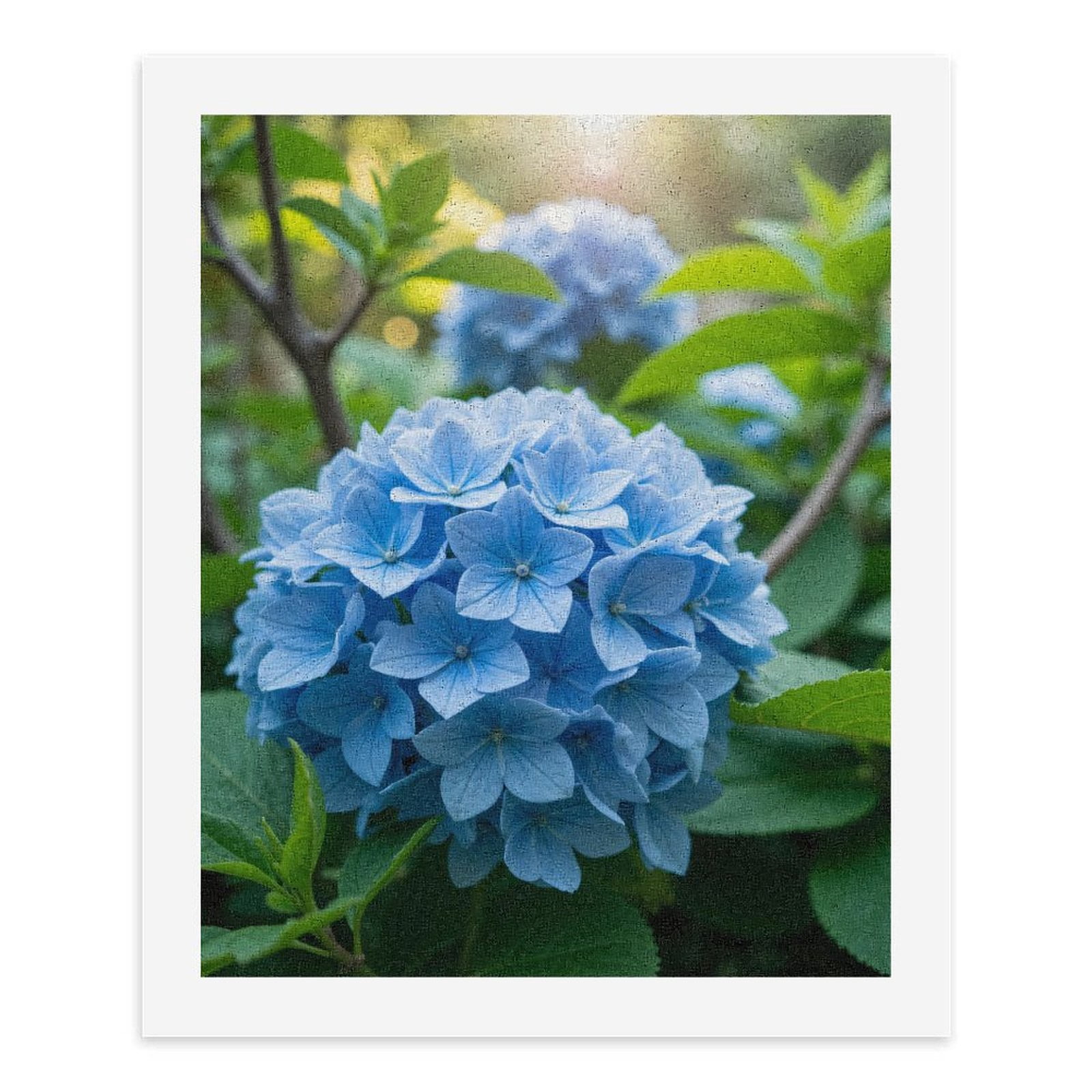 Paint by Numbers Kit for Adults, Blue Hydrangea Blooming Garden Paint by Numbers, Easy Paint by Numbers Kit for Adults Beginner, DIY Adult Paint by Number Kits on Canvas, 12x16in Home Decor