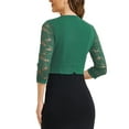 thumbnail image 3 of INSPIRE CHIC Cardigan Dress for Women's Lace Panel Open Front Long Sleeve Office Crop Bolero Shrug, 3 of 5