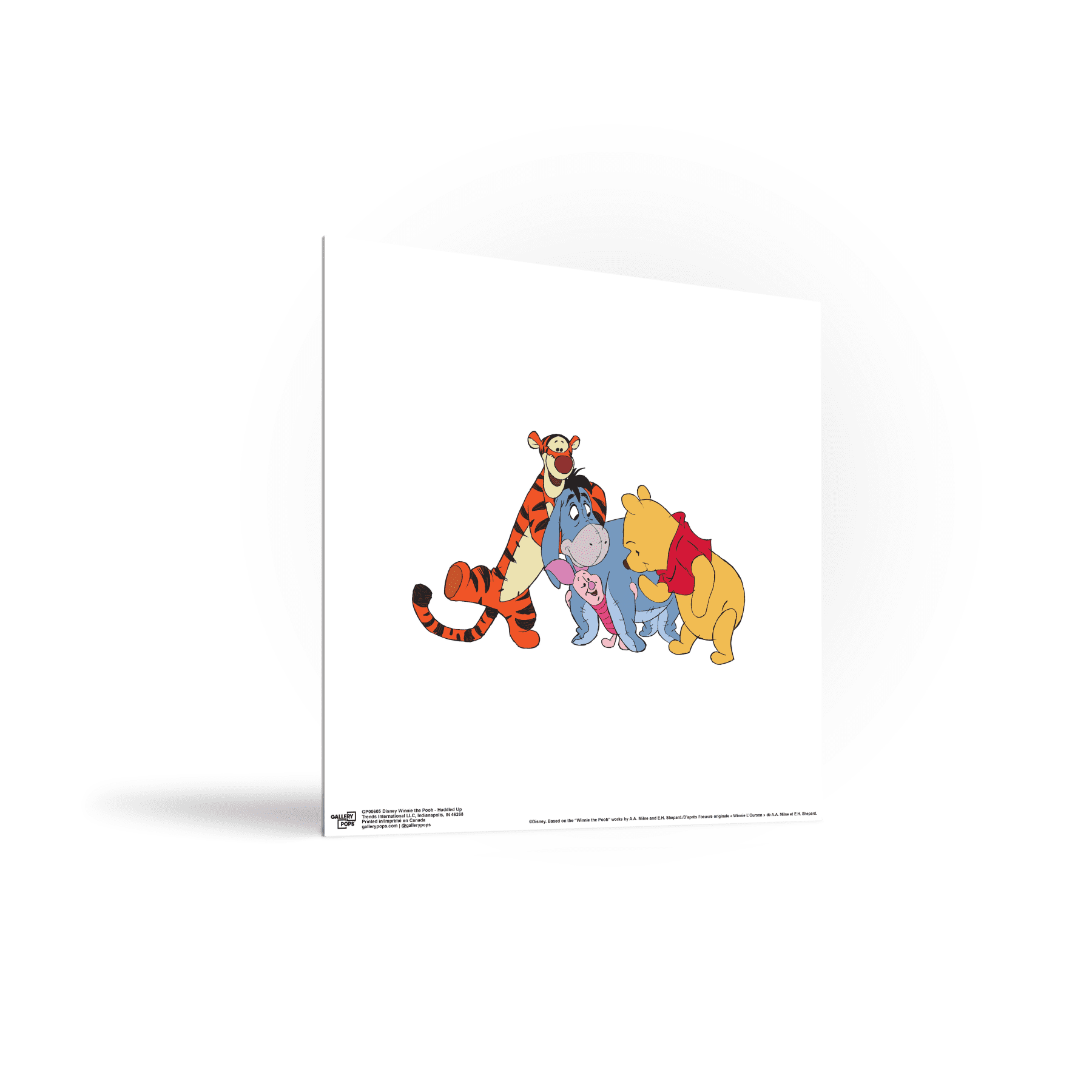 Gallery Pops Disney Winnie The Pooh - Friends Wall Art Bundle (6-Pack), Black Framed Version, 12" x 12"