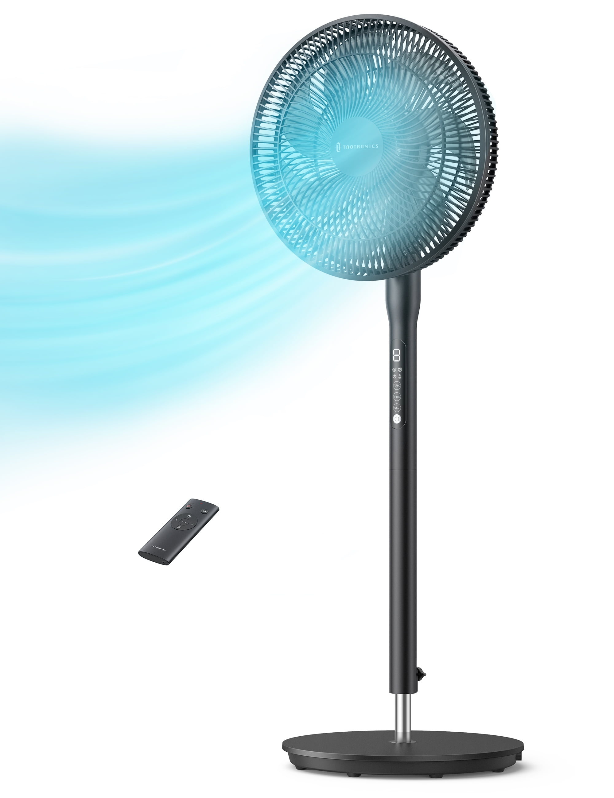TaoTronics TTTF009 Pedestal Fan , Oscillating Standing Fan with Remote