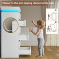 thumbnail image 2 of Tall 6 Drawer dresser with LED lights,chest of 7 drawers,modern large capacity storage cabinet with deep drawers, White dresser for bedroom, living room, 2 of 8