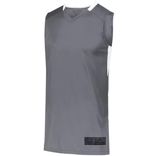 Step-Back Basketball Jersey, Dark Green & White - Small