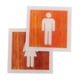 thumbnail image 5 of Acrylic Bathroom Sign for Door Office Use Brown Color Cute Decor 2 Pieces, 5 of 5