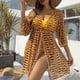 thumbnail image 5 of Conjunto de Traje de Baño de Arco de Malla Azul Superior, Traje de Baño Sexy de Color Sólido de Nylon con Diseño sin Espalda para Piscina, Playa Y Uso Diario de Verano, 5 of 9