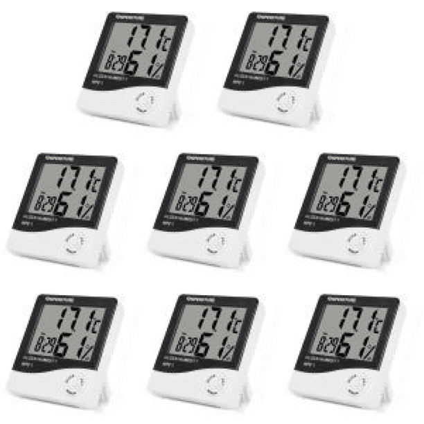 Termómetro interior digital Higrómetro HTC-1 Temperatura ambiente Medidor humedad Reloj
