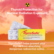 ThyroSafe Potassium Iodide Tablets 65mg USP, 60 Count – Nuclear Radiation Defense for Children & Teens