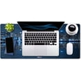 thumbnail image 4 of Extended Gaming Mouse Pad (35.4x15.7 in), Large Non-Slip Rubber Base Mousepad with Stitched Edges, Waterproof Keyboard Mouse Mat Desk Pad for Work, Game, Office, Home - Chicago Skyline, 4 of 5
