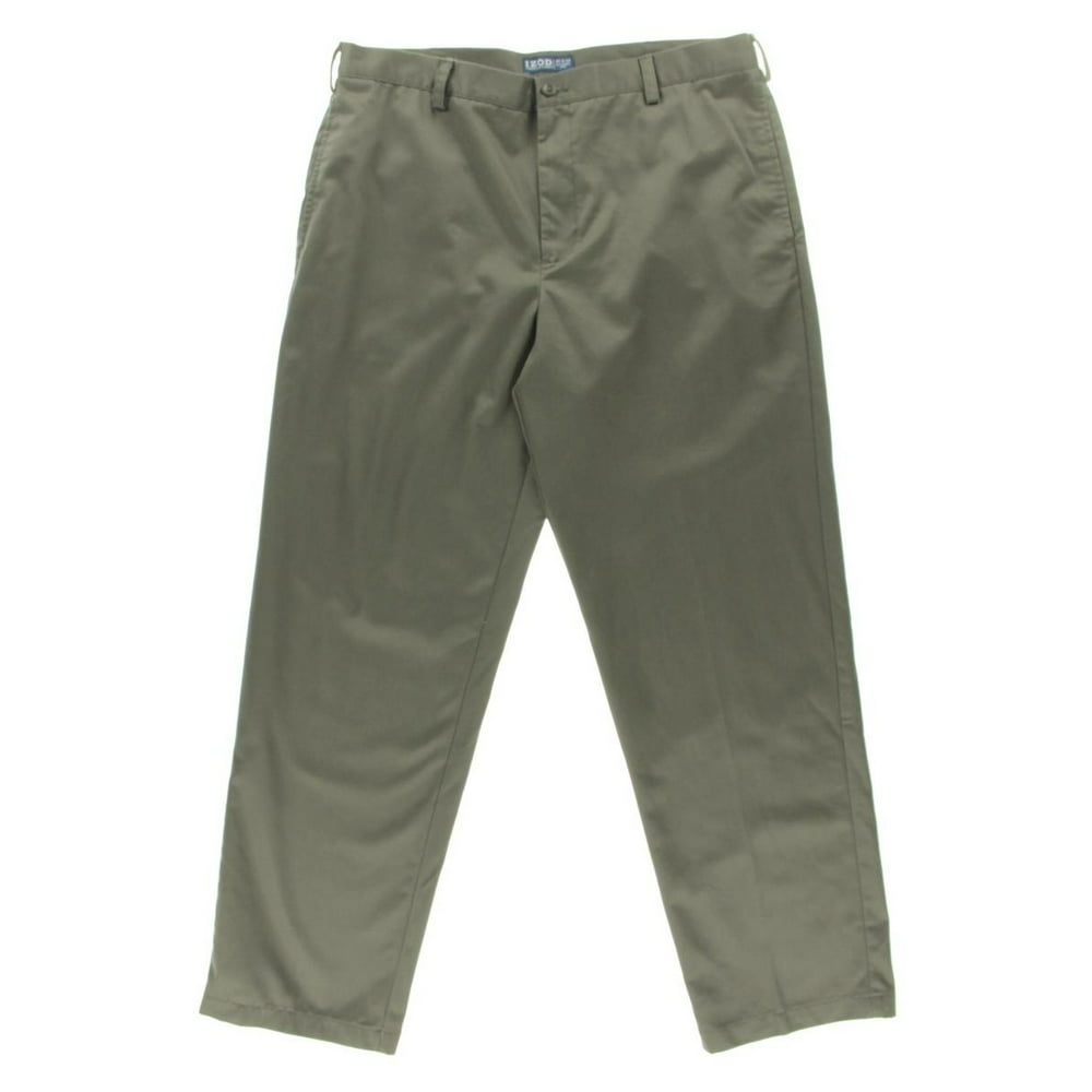 IZOD - Izod Mens Twill Classic Fit Khaki Pants - Walmart.com - Walmart.com