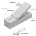 thumbnail image 3 of Mouliraty USB Rechargeable Magnetic Suction Sealing Machine,Mini Bag Sealer, 2 In 1 Heat Sealer For Snacks, Rechargeable Handheld Plastic Bag Resealer, 3 of 5