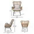 thumbnail image 3 of Gloria Indoor Wicker Club Chairs with Cushions (Set of 2), 3 of 11