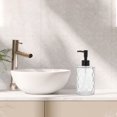 thumbnail image 2 of Unique Bargains 1 Pc Diamond-shaped Soap Dispenser 11.16oz Clear Black, 2 of 6