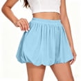 thumbnail image 2 of Gealkoca Girl's Cute Elastic Waist Ruffled Mini Skirts Girls Summer Casual Bubble Skirts with Pocket Kids Solid Color Bubble Skirt 4-15 Years, 2 of 9