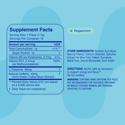 Neuro Energy & Focus Peppermint Gum 3-pack, 40mg Natural Caffeine Gum & Nootropic Energy Supplement with L-Theanine & B Vitamins - Sugar Free, Vegan, 18 Piece count