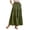 Green, variant on Women's Summer Maxi Skirt Trendy High Waist Pleated Ruffle Long Skirts Flowy Beach Boho Skirt Dress with Pockets (Green, L)